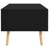 Fekete szerelt fa dohányzóasztal 100 x 49,5 x 43 cm