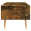 Füstös tölgy színű szerelt fa dohányzóasztal 100 x 49,5 x 43 cm