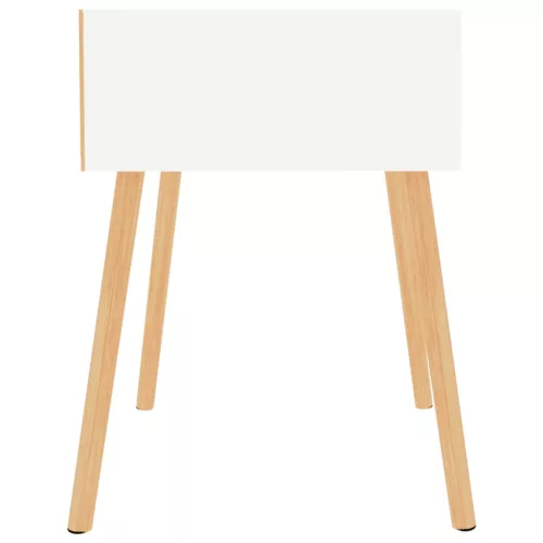 2 db fehér szerelt fa éjjeliszekrény 40 x 40 x 56 cm