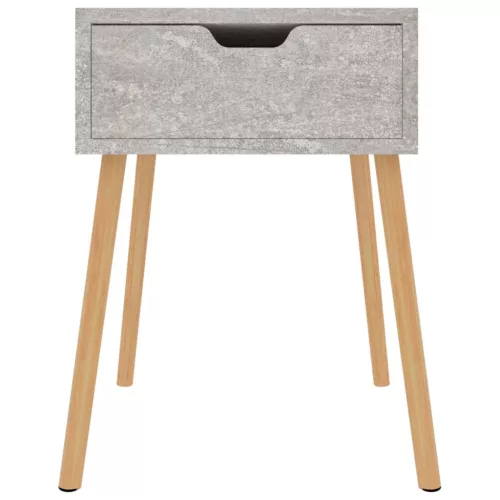 Betonszürke szerelt fa éjjeliszekrény 40 x 40 x 56 cm