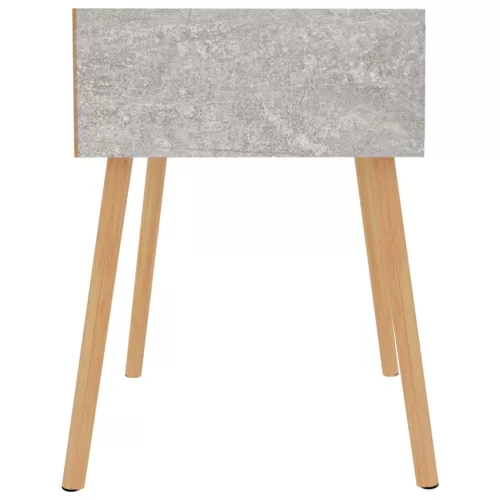 2 db betonszürke szerelt fa éjjeliszekrény 40 x 40 x 56 cm