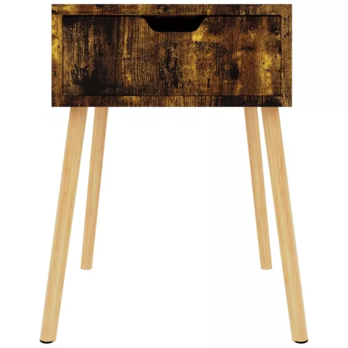 2 db füstös tölgy színű szerelt fa éjjeliszekrény 40x40x56 cm