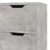 Betonszürke szerelt fa tálalószekrény 90 x 30 x 72 cm
