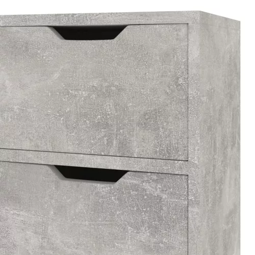 Betonszürke szerelt fa tálalószekrény 90 x 30 x 72 cm