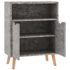 Betonszürke szerelt fa tálalószekrény 60 x 30 x 72 cm