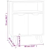 Magasfényű fekete szerelt fa tálalószekrény 60 x 30 x 72 cm