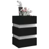Fekete szerelt fa LED-es éjjeliszekrény 45 x 35 x 67 cm