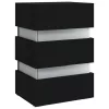 Fekete szerelt fa LED-es éjjeliszekrény 45 x 35 x 67 cm