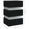 Fekete szerelt fa LED-es éjjeliszekrény 45 x 35 x 67 cm