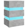 Betonszürke szerelt fa LED-es éjjeliszekrény 45 x 35 x 67 cm