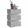 Betonszürke szerelt fa LED-es éjjeliszekrény 45 x 35 x 67 cm