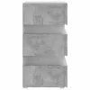 Betonszürke szerelt fa LED-es éjjeliszekrény 45 x 35 x 67 cm