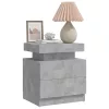 Betonszürke szerelt fa éjjeliszekrény 45 x 35 x 52 cm