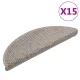 15db szizál hatású ezüst színű öntapadó lépcsőszőnyeg 56x17x3cm