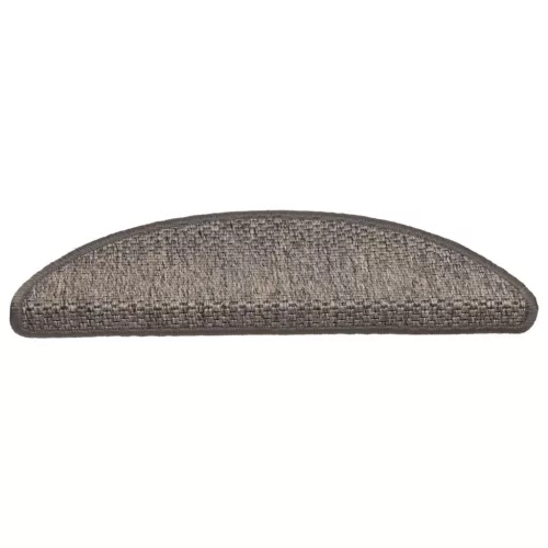 15 db szizál hatású barna bézs lépcsőszőnyeg 56 x 17 x 3 cm
