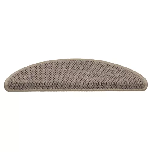 15 db szizál hatású sötét bézsszínű lépcsőszőnyeg 56x17x3 cm