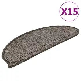   15 db szizál hatású barna bézs öntapadó lépcsőszőnyeg 65x21x4cm