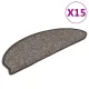 15 db szizál hatású barna bézs öntapadó lépcsőszőnyeg 65x21x4cm