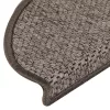 15 db szizál hatású barna bézs öntapadó lépcsőszőnyeg 65x21x4cm