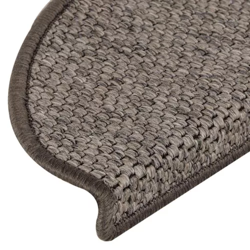 15 db szizál hatású barna bézs öntapadó lépcsőszőnyeg 65x21x4cm