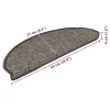 15 db szizál hatású barna bézs öntapadó lépcsőszőnyeg 65x21x4cm