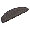 15 db szizál hatású antracitszürke lépcsőszőnyeg 65x21x4 cm