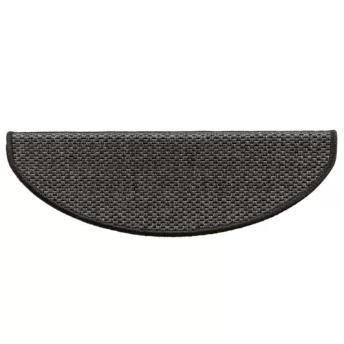 15 db szizál hatású antracitszürke lépcsőszőnyeg 65x21x4 cm