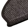 15 db szizál hatású antracitszürke lépcsőszőnyeg 65x21x4 cm