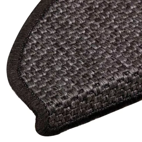 15 db szizál hatású antracitszürke lépcsőszőnyeg 65x21x4 cm