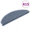 15 db szizál hatású kék öntapadó lépcsőszőnyeg 65x21x4 cm