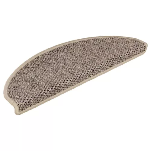 15 db szizál hatású sötét bézsszínű lépcsőszőnyeg 65x21x4 cm