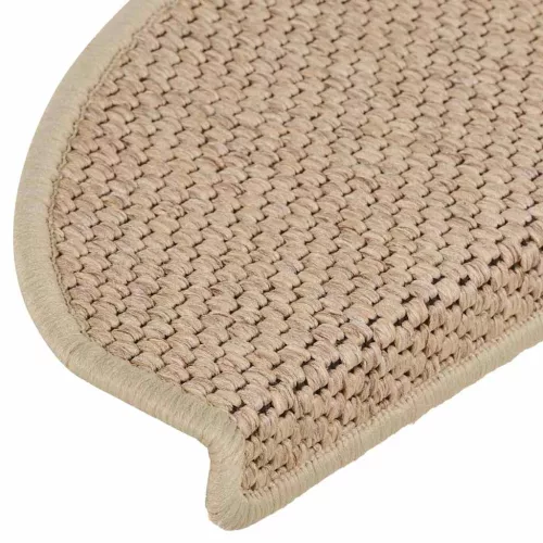 15 db szizál hatású homokszínű öntapadó lépcsőszőnyeg 65x21x4cm
