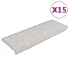 15 db szizál hatású platina öntapadó lépcsőszőnyeg 65x21x4 cm