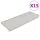 15 db szizál hatású platina öntapadó lépcsőszőnyeg 65x21x4 cm