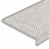 15 db szizál hatású platina öntapadó lépcsőszőnyeg 65x21x4 cm