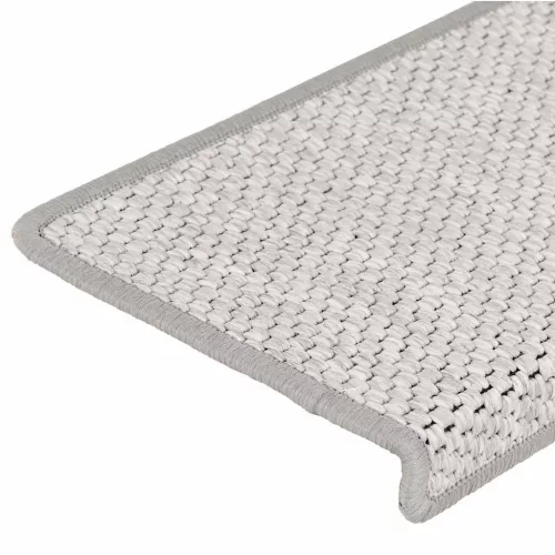 15 db szizál hatású platina öntapadó lépcsőszőnyeg 65x21x4 cm