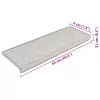 15 db szizál hatású platina öntapadó lépcsőszőnyeg 65x21x4 cm