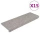 15 db szizál hatású ezüstszínű öntapadó lépcsőszőnyeg 65x21x4cm