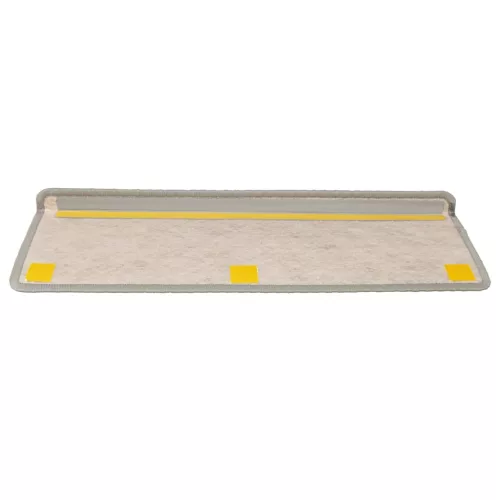 15 db szizál hatású ezüstszínű öntapadó lépcsőszőnyeg 65x21x4cm