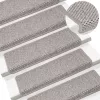 15 db szizál hatású ezüstszínű öntapadó lépcsőszőnyeg 65x21x4cm
