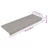 15 db szizál hatású ezüstszínű öntapadó lépcsőszőnyeg 65x21x4cm