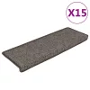 15 db szizál hatású szürke-bézs lépcsőszőnyeg 65x21x4 cm
