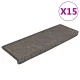 15 db szizál hatású szürke-bézs lépcsőszőnyeg 65x21x4 cm