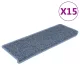 15 db szizál hatású kék öntapadó lépcsőszőnyeg 65x21x4 cm