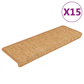   15 db szizál hatású öntapadó lépcsőszőnyeg 65x21x4 cm