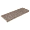 15 db szizál hatású sötét bézsszínű lépcsőszőnyeg 65x21x4 cm