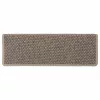 15 db szizál hatású sötét bézsszínű lépcsőszőnyeg 65x21x4 cm