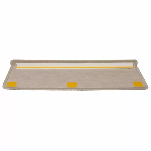 15 db szizál hatású sötét bézsszínű lépcsőszőnyeg 65x21x4 cm