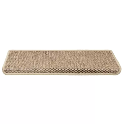 15 db szizál hatású homokszínű öntapadó lépcsőszőnyeg 65x21x4cm