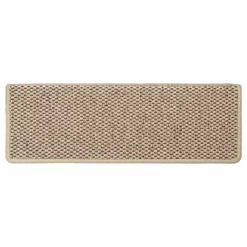 15 db szizál hatású homokszínű öntapadó lépcsőszőnyeg 65x21x4cm